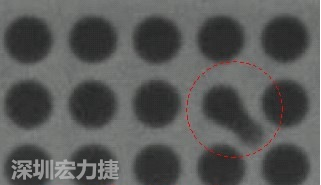 BGA空焊，導通孔(via)連接焊墊