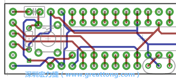 將最后的電路線如上圖所示繪制完成。