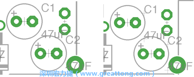 如果你尚未使用「分離工具（Smash Tool）」將所有的名稱和量值標(biāo)簽從各自對(duì)應(yīng)的元件上分離，你將會(huì)發(fā)現(xiàn)你無(wú)法從元件上獨(dú)立地移動(dòng)一個(gè)尚未進(jìn)行分離的標(biāo)簽（如左下圖所示），但是對(duì)于已經(jīng)執(zhí)行過(guò)分離的元件（如右下圖所示）來(lái)說(shuō)，它們的標(biāo)簽都可以獨(dú)立地操作。