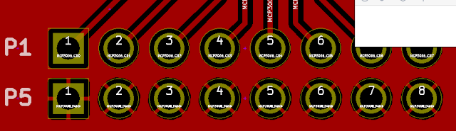 TOP層鋪鋪的狀態(tài)，到下方排pad為GND，連接GND Copper zone 都是設(shè)定Thermal relief Pad