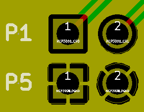 TOP層鋪鋪的狀態(tài)，到下方排pad為GND，連接GND Copper zone 都是設(shè)定Thermal relief Pad