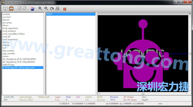目前這個Library IT_robot_logo_new.mod 只有一個footprint。如何增加更多footprint 到這個library 中呢?